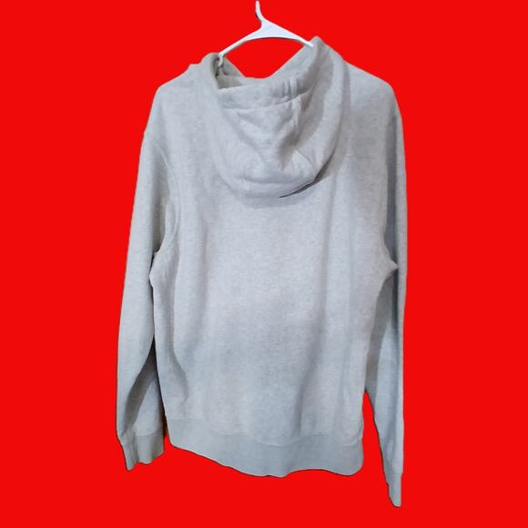 Nike Hoodie Sweatshirt Men’s Size Medium Gray Pullover Box Logo Just Do It - Picture 7 of 7